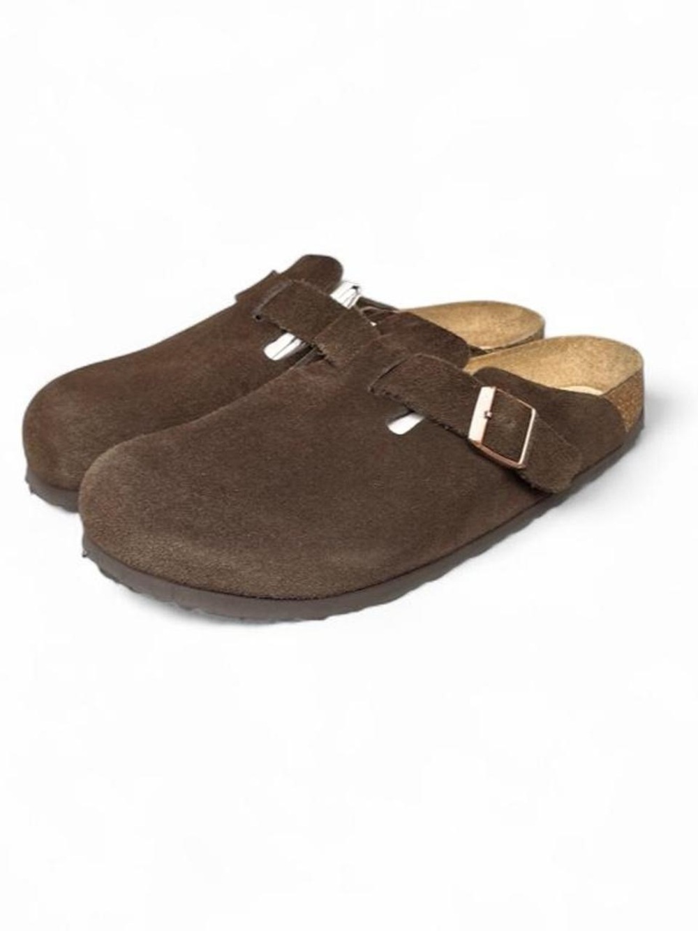 Birkenstock Boston Soft Footbed Mocha Brown Suede Clogs EU 40 Womens  9 Mens 7 R - Picture 3 of 8